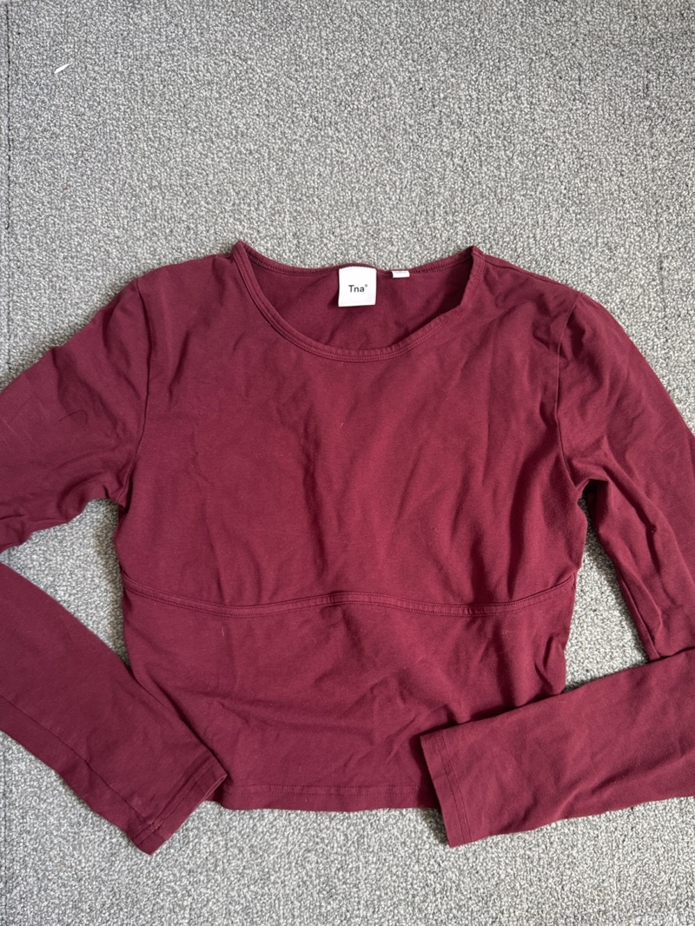 TNA Long Sleeve Top in Deep Burgundy